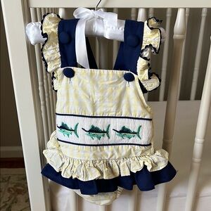Smocked marlin swimsuit